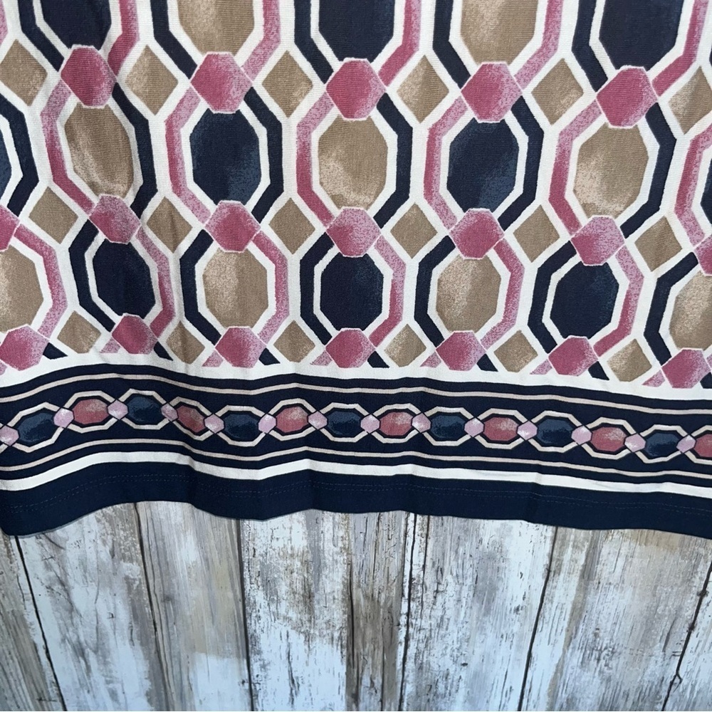 Ann Taylor Geometric Printed Long Sleeve Blouse - Picture 2 of 4